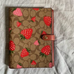 Coach Strawberry agenda cover